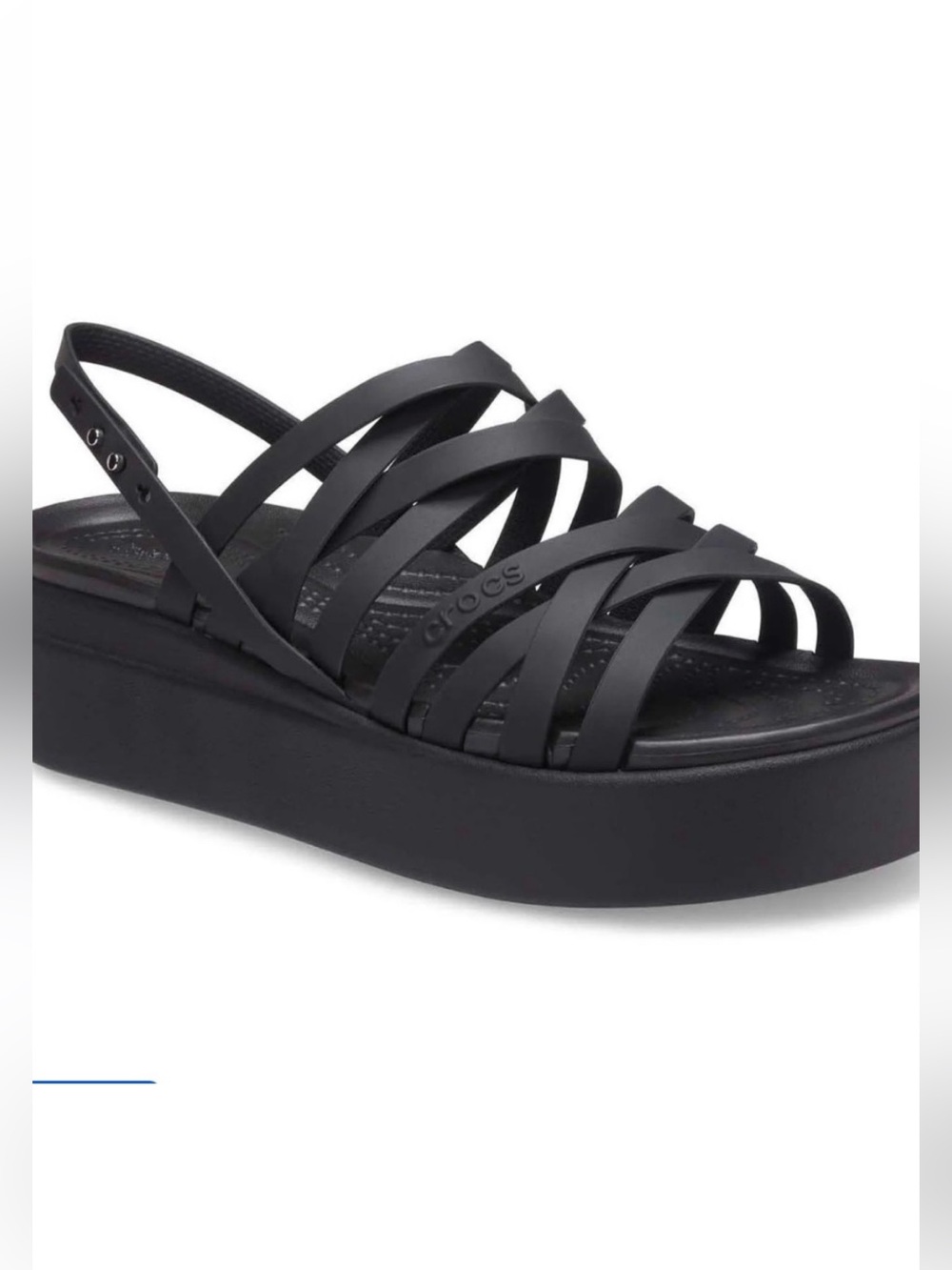 Crocs Brooklyn Black Strappy Low Platform Sandals. Size 8 - Picture 2 of 13